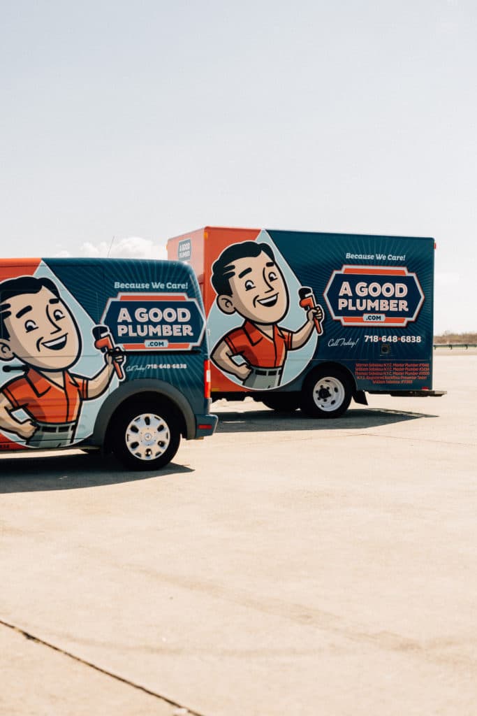 A Good Plumber branded truck